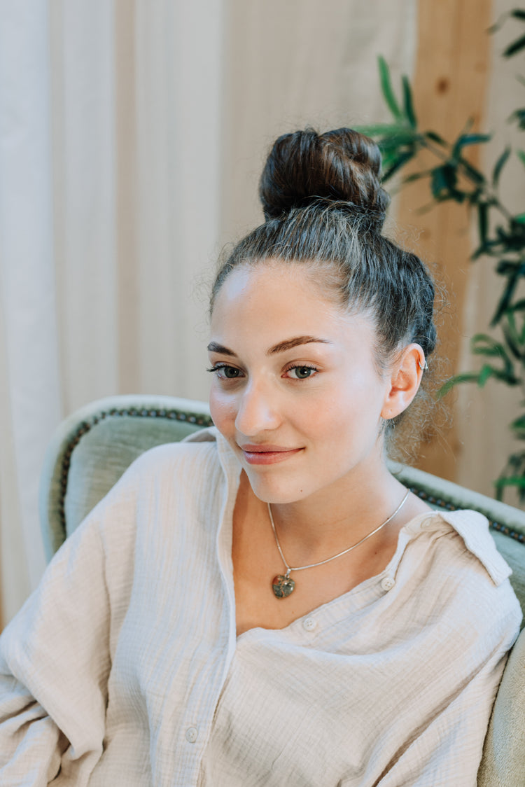 Unakite heart pendant | 2x2 cm