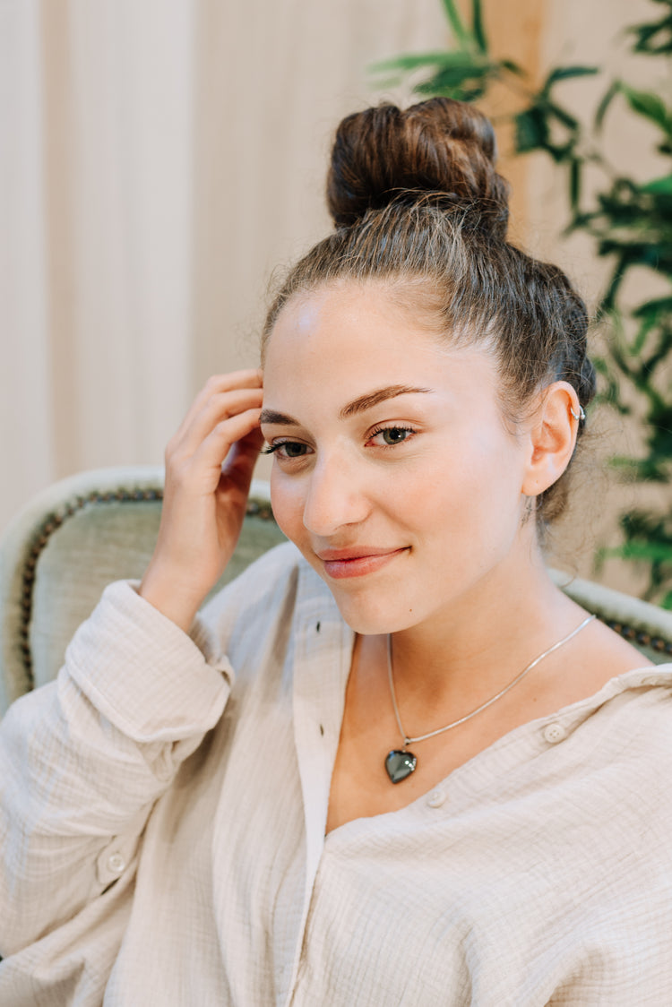 Hematite heart pendant | 2x2 cm