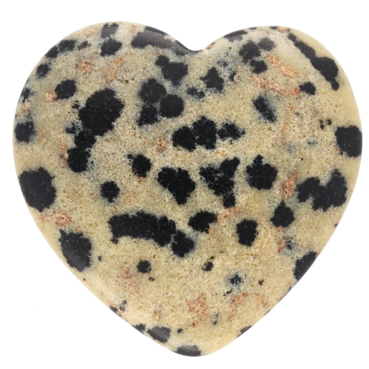 Dalmatian Stone (Aplite) Agate Heart | Hand flatterer 2x2 cm 