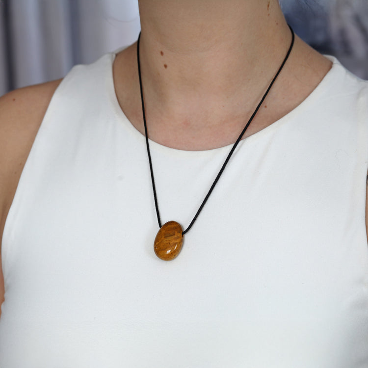 Yellow Jasper drop pendant