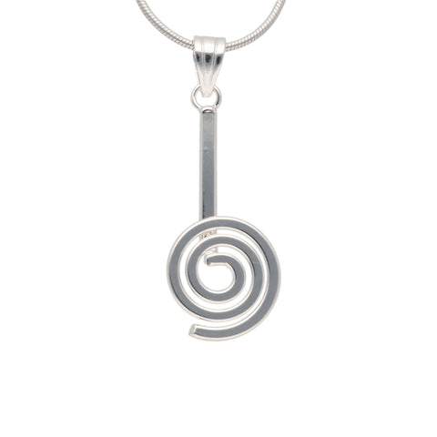 Spiral Donut Holder for 30/40 mm Donut Pendants | silver