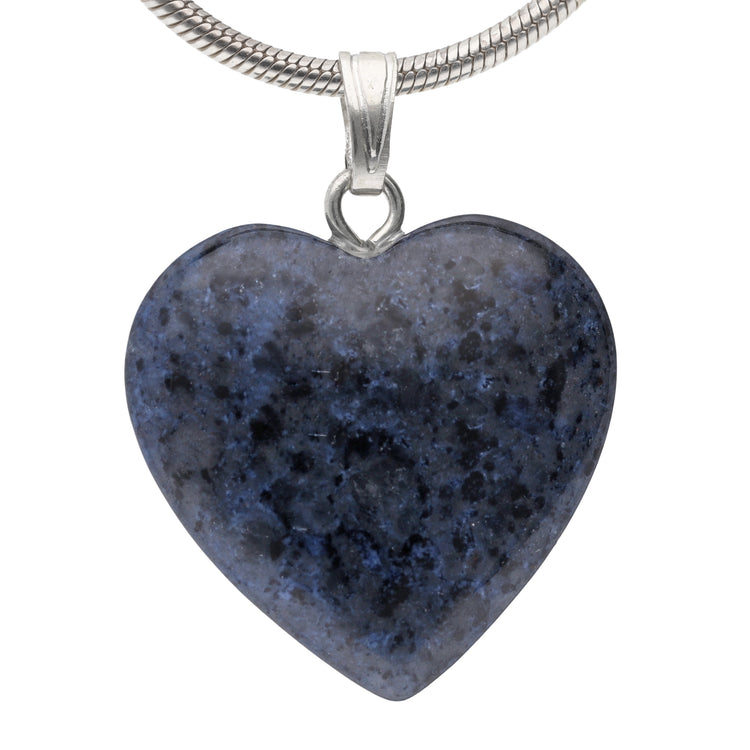 Dumortierite heart pendant | 2x2cm