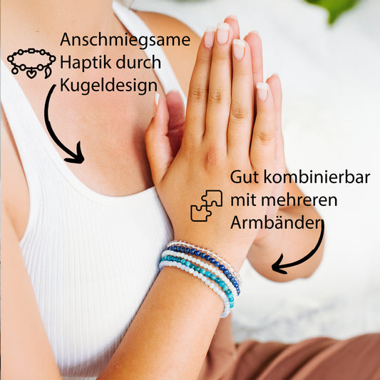 Dumortierite mini ball bracelet | 4mm