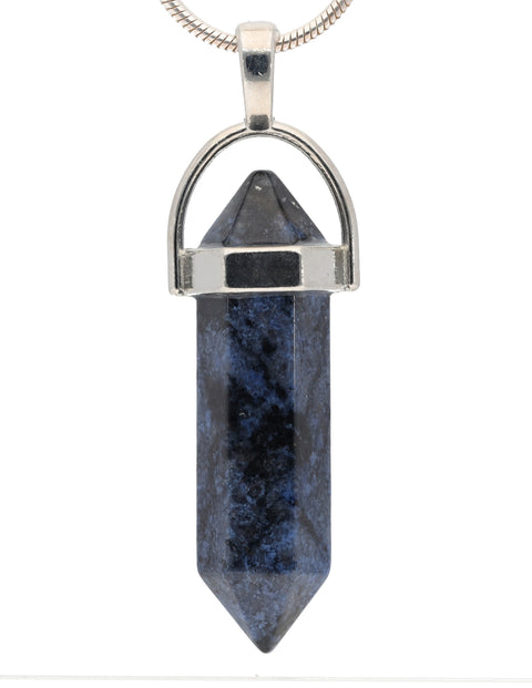 Dumortierite | Double point, set | silver-colored eyelet