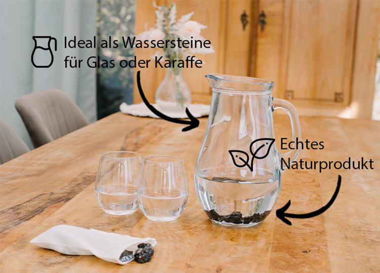 Shungite Water Stones | 2-4 Stones | 25g