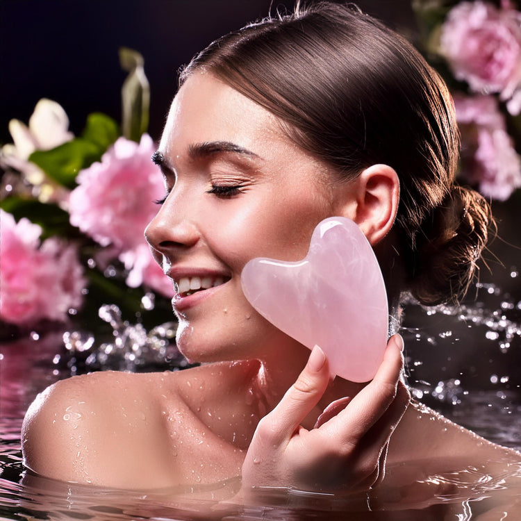Gua Sha made of rose quartz