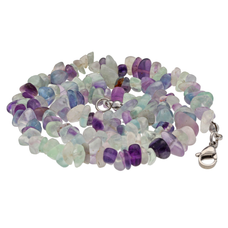 Fluorite chip necklace | 45 cm + clasp