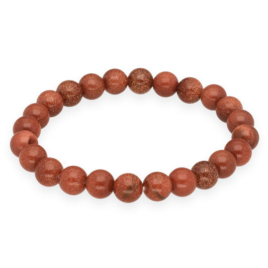 Goldstone bead bracelet | 8 mm