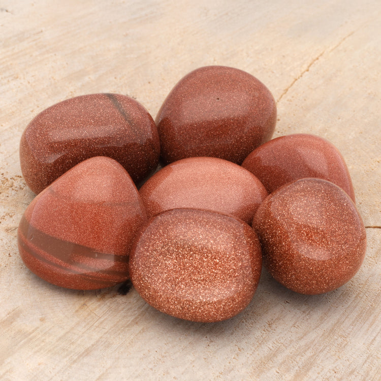 Goldstone tumbled stone