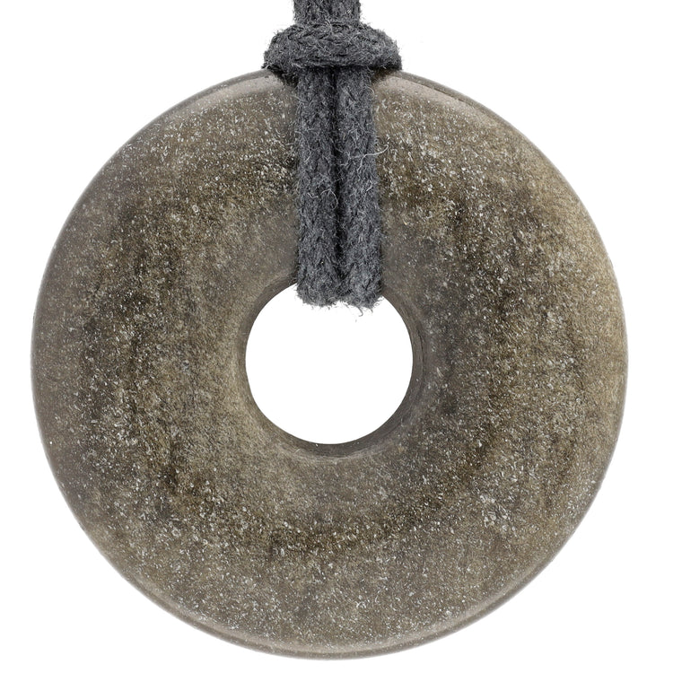 Gold Obsidian Donut | 30 mm Pendant + Cotton Cord