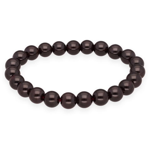 Garnet Bead Bracelet | 8 mm