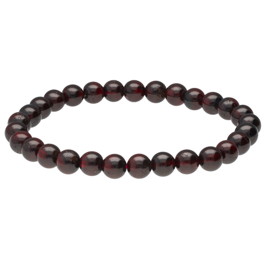 Garnet bead bracelet | 6 mm