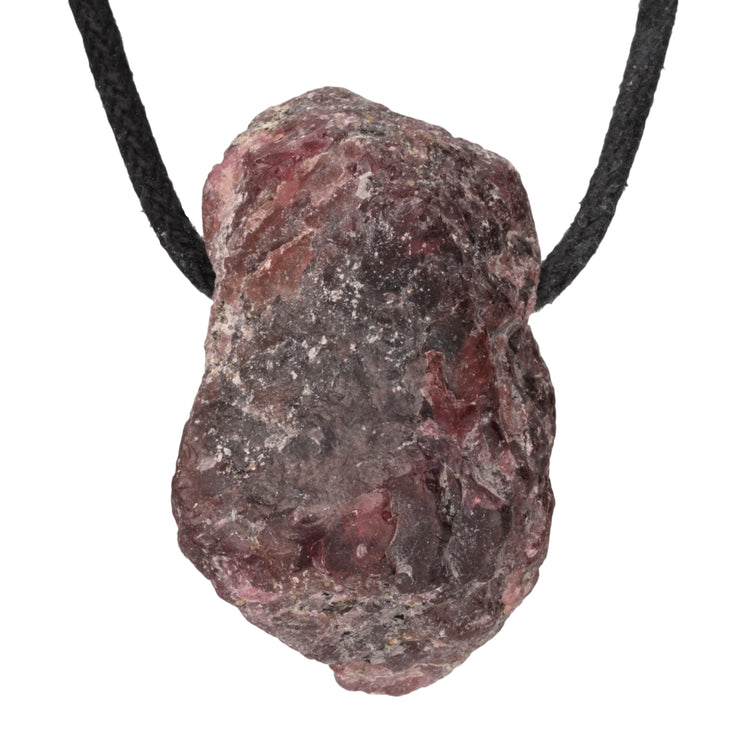 Garnet rough stone pendant