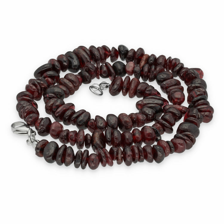 Garnet chip necklace | 45 cm + clasp
