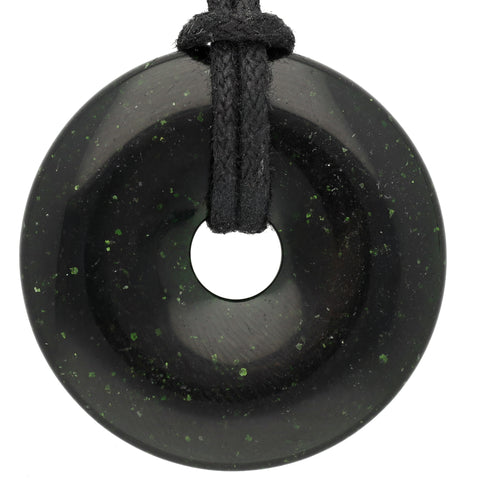 Green Goldstone Donut Pendant | 30 mm