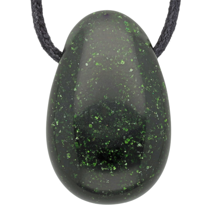 Green Goldstone Drop Pendant