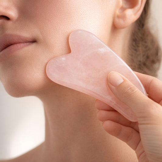 Gua Sha aus Rosenquarz – Anwendung