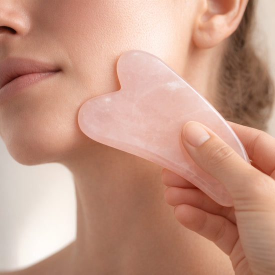 Gua Sha aus Rosenquarz – Anwendung