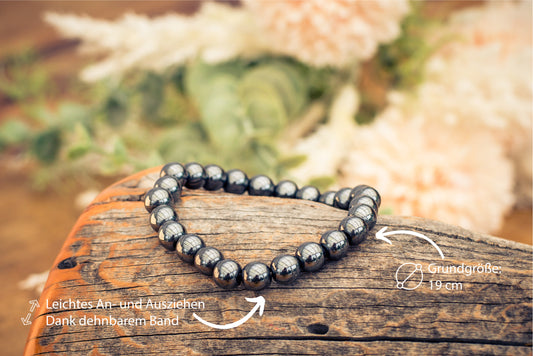Hematite bead bracelet | 8 mm