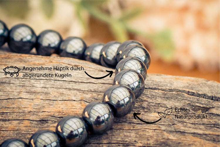 Hematite bead bracelet | 8 mm