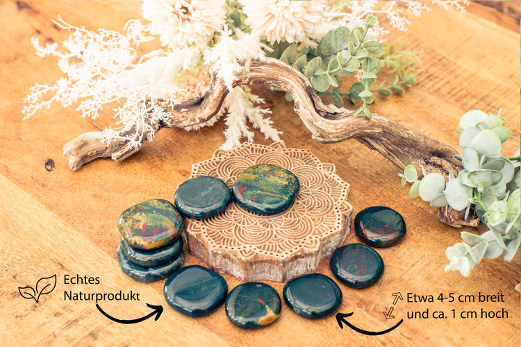 Heliotrope disc stone