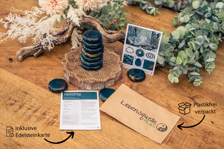 Heliotrope disc stone