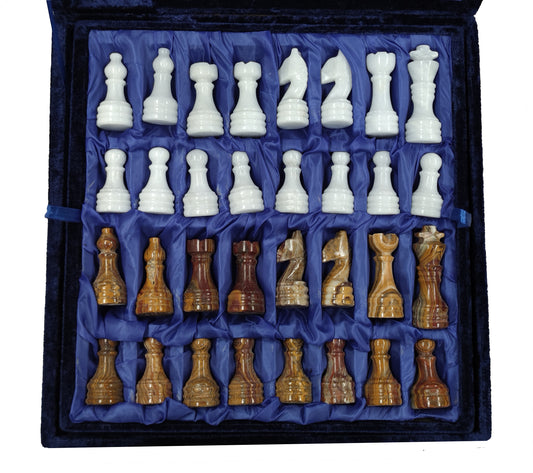 Chess set made of onyx marble | approx. 30 cm including gift packaging