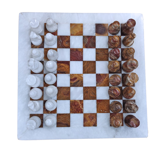 Chess set made of onyx marble | approx. 30 cm including gift packaging