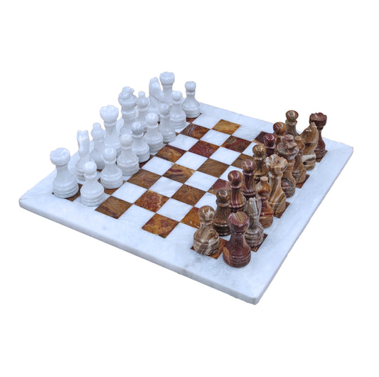 Chess set made of onyx marble | approx. 30 cm including gift packaging