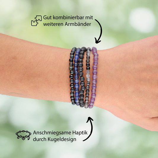 Lepidolite mini ball bracelet | 4mm