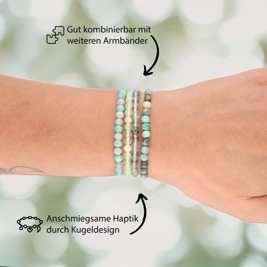 Natural turquoise mini bead bracelet | 4 mm