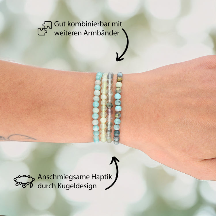 Natural turquoise mini bead bracelet | 4 mm