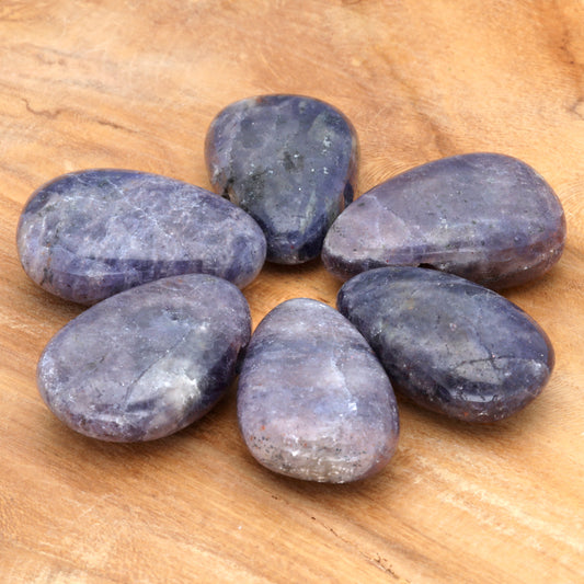 Iolite drop pendant