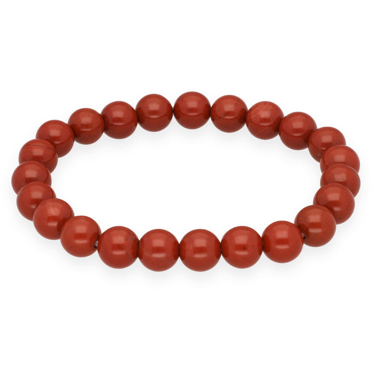 Jasper, red ball bracelet | 8mm