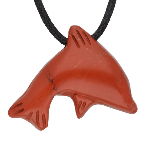 Red Jasper Dolphin Pendant