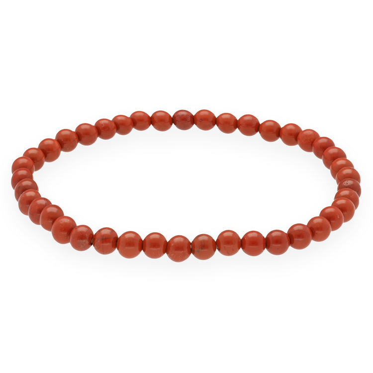 Jasper, red mini ball bracelet | 4mm