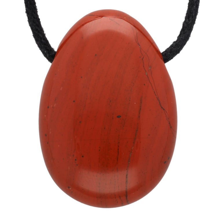 Jasper, red drop pendant 