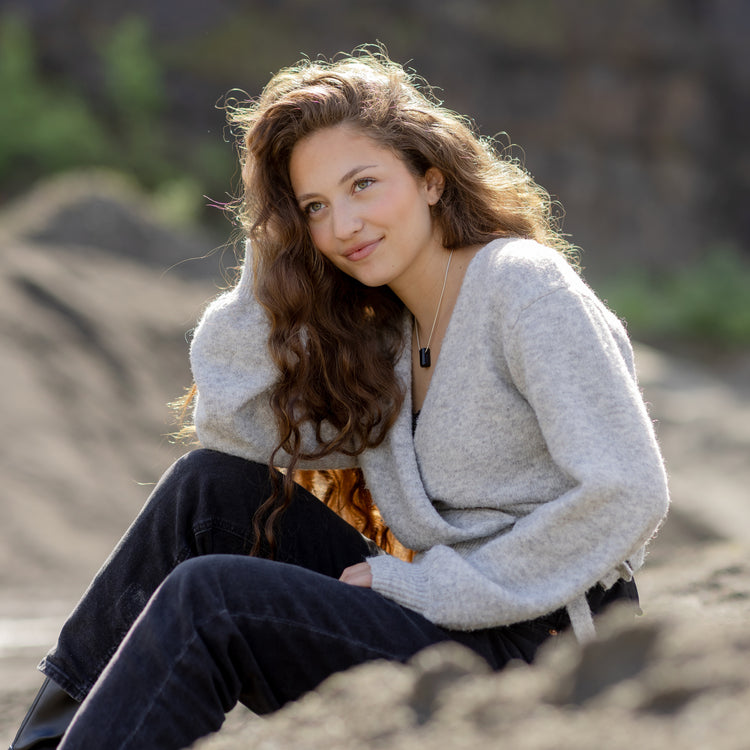 Small tourmaline (Schörl) raw stone pendant
