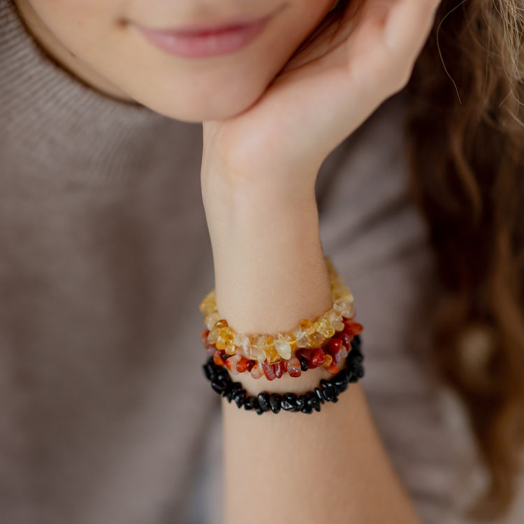 Jaspis, rot Splitterarmband