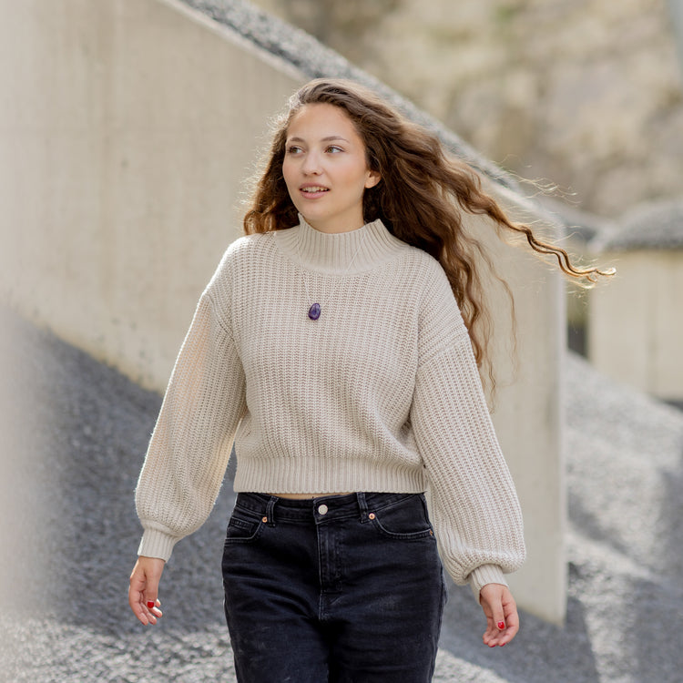 Amethyst drop pendant