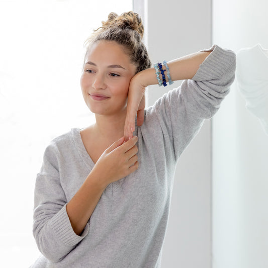 Aquamarin Splitterarmband