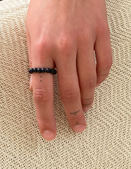 Onyx, matte | elastic ball ring