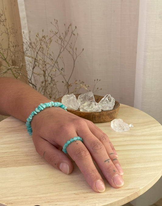 Amazonite | elastic ball ring
