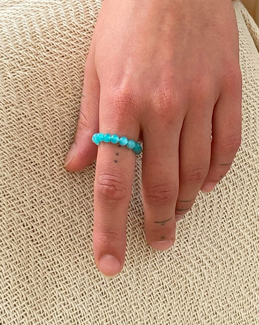 Amazonite | elastic ball ring