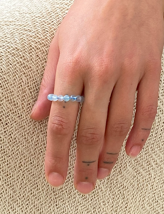 Aquamarine | elastic ball ring