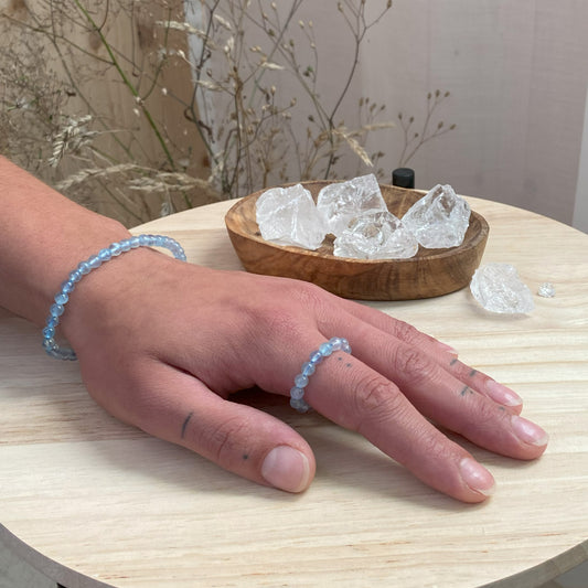 Aquamarine | elastic ball ring