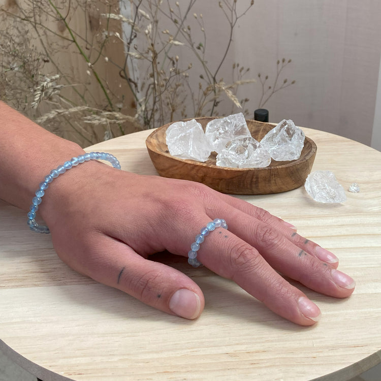 Aquamarine | elastic ball ring