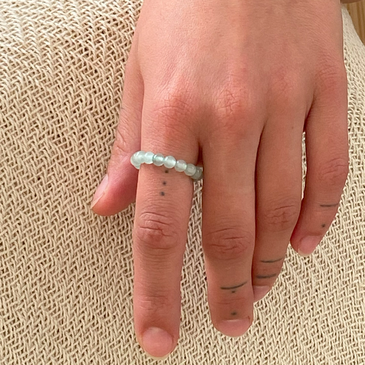 Aventurine, green | elastic ball ring