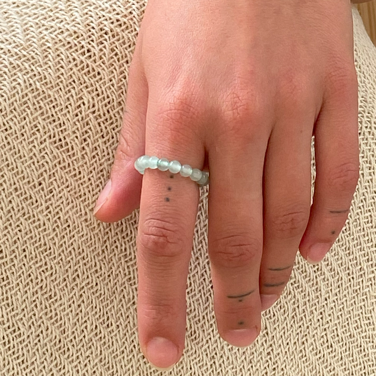 Aventurine, green | elastic ball ring