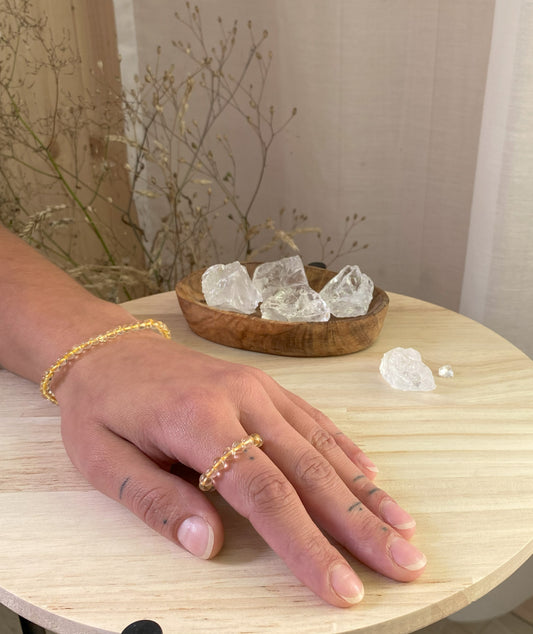Citrine | elastic ball ring